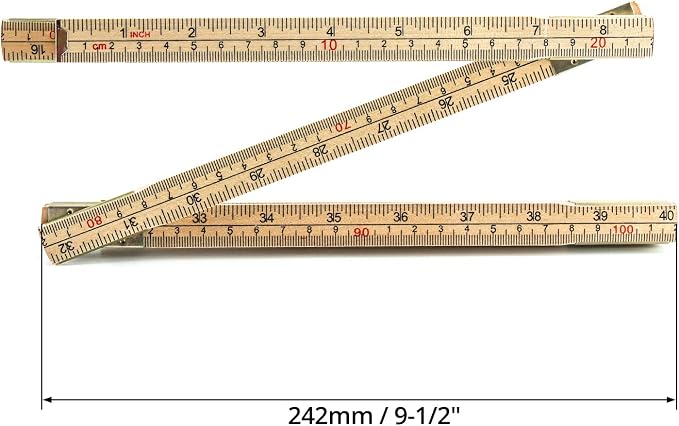QWORK Folding Wood Rule, 2 Pack, 6FT 6 Inch Foldable Ruler - Image 7