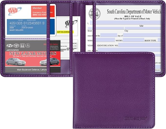 Wisdompro Small Car Registration and Insurance Documents Holder by Wisdompro