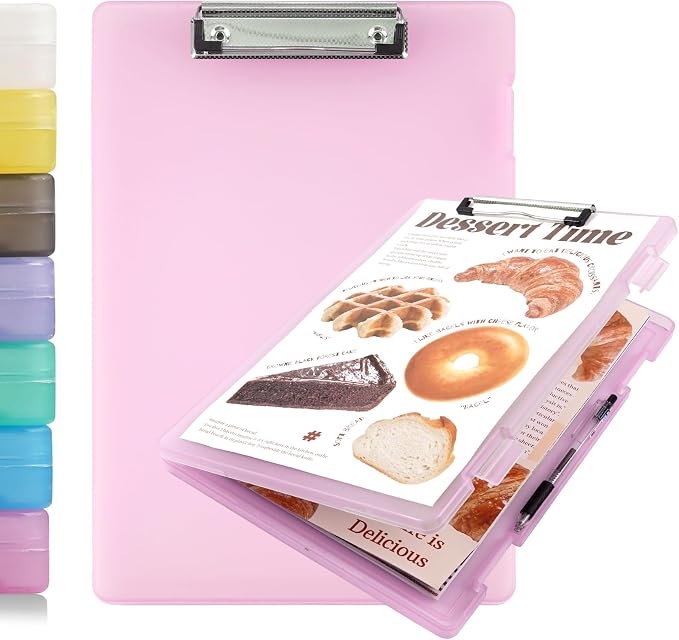 Clipboard with Storage, Waterproof Foldable Heavy Duty Nursing Clip Board by ZHIQUANQIHAN