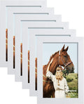 ELSKER&HOME 4x6 Picture Frame White Set of 6 Glass | Multi Photo Frames Collage by ELSKERHOME