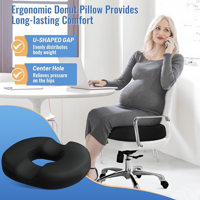 CloudBliss Donut Pillow Stadium Seat Cushion - Image 5