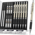 Nicpro 0.9 mm Art Mechanical Pencils Set in Case, 3 Erasers by Nicpro