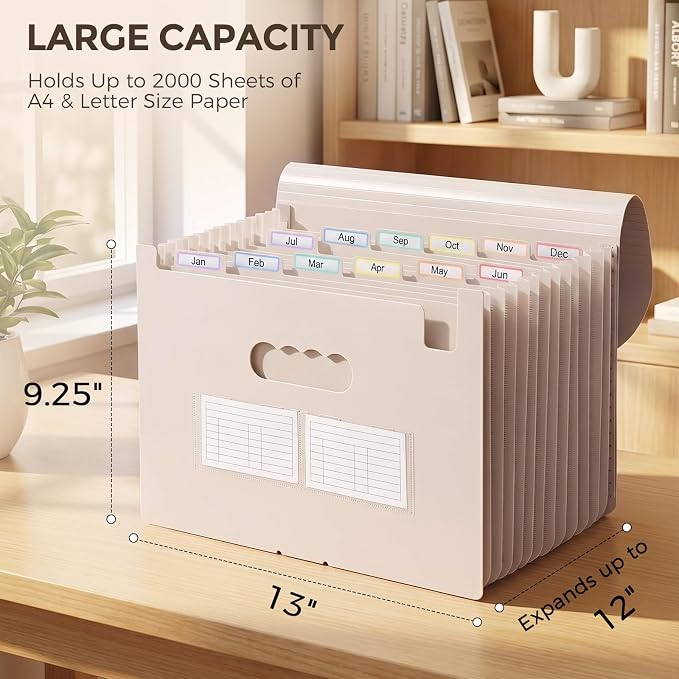 SKYDUE Accordion File Organizer, Expanding File Folder - Image 5