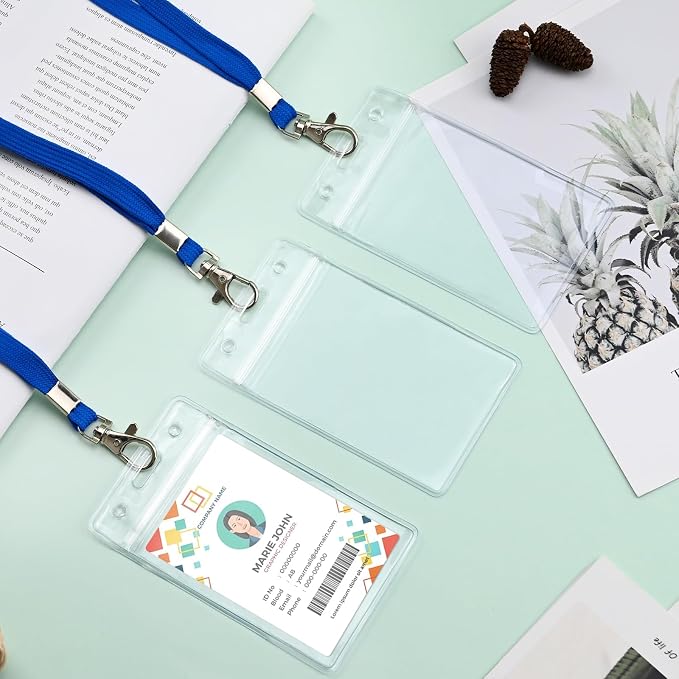 3 Pack Clear ID Badge Holder - Image 7