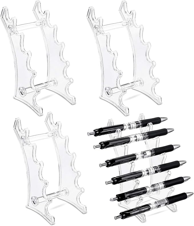 Outus Set of 4 Plastic Pen Holder 6-slots Display Stand Eyebrow Pen Stand by Outus