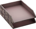 Leather Letter Tray, Thipoten Stackable Desk Organizer Holder by THIPOTEN