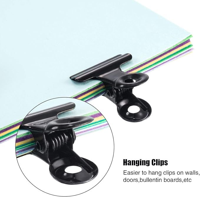 40 Pack Metal Clips 0.87 Inch Small Bull Binder Paper Clips - Image 3