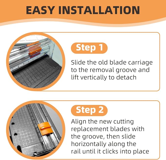 4-Pack Paper Trimmer Blades 195960-1001 Replacement - Image 5