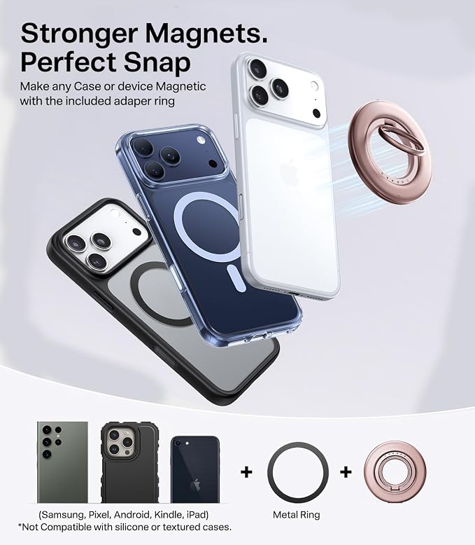 TORRAS 2025 Flagship Magnetic Phone Grip Ring Holder Kickstand Fit - Image 6