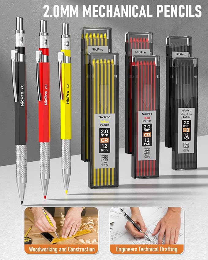 Nicpro 28 Pack Carpenter Pencil Set - Image 4