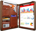 Zippered Portfolio Organizer, WRIYES Leather Padfolio by WriyesOffical