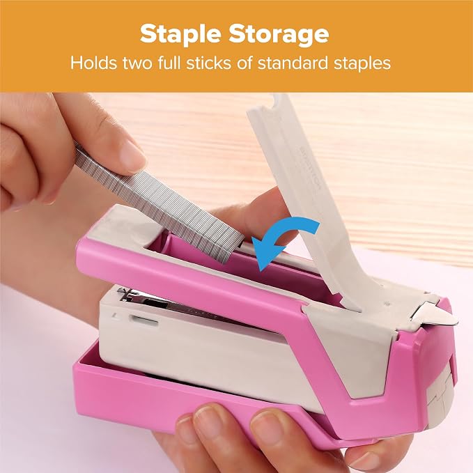 Bostitch Office InCourage Spring-Powered Compact Stapler, Half Strip, 20 Sheet - Image 4