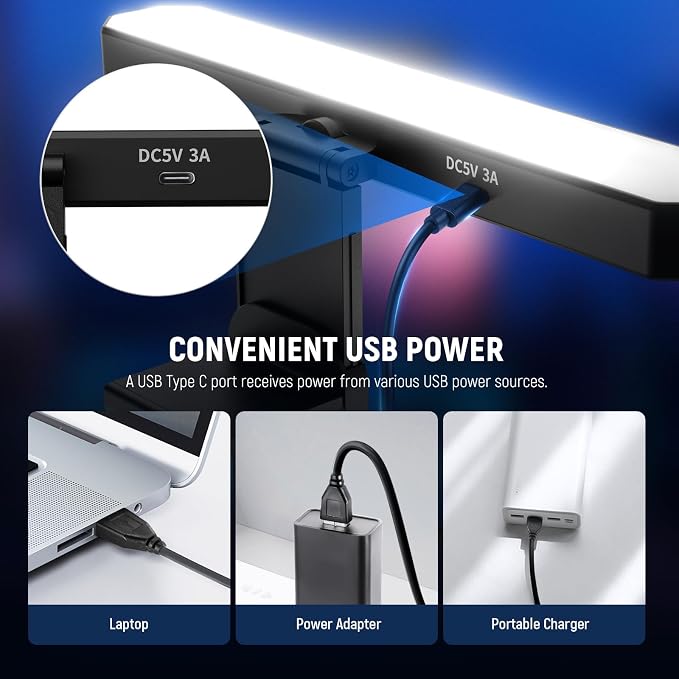 NEEWER Basics Monitor Light Bar, 6W Bi Color Dimmable LED Lamp - Image 5