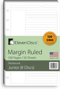 Eleven Discs Discbound Paper, Junior Size Margin Ruled Sheets by ElevenDiscs