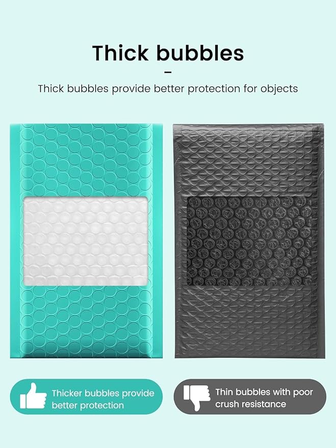 GSSUSA Teal Bubble Mailers 10.5x16 Padded Envelopes, 1 Pallet Pack of 3750 - Image 6