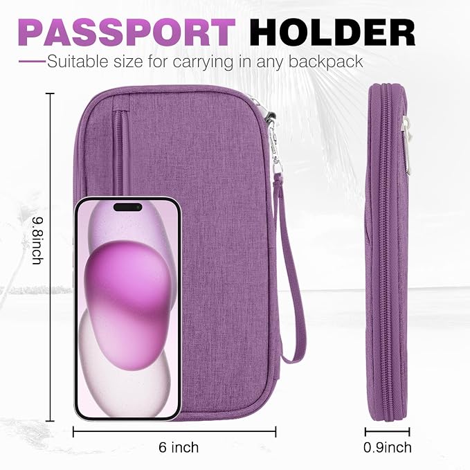 Passport Holder Family RFID Travel Document Organizer - Image 2