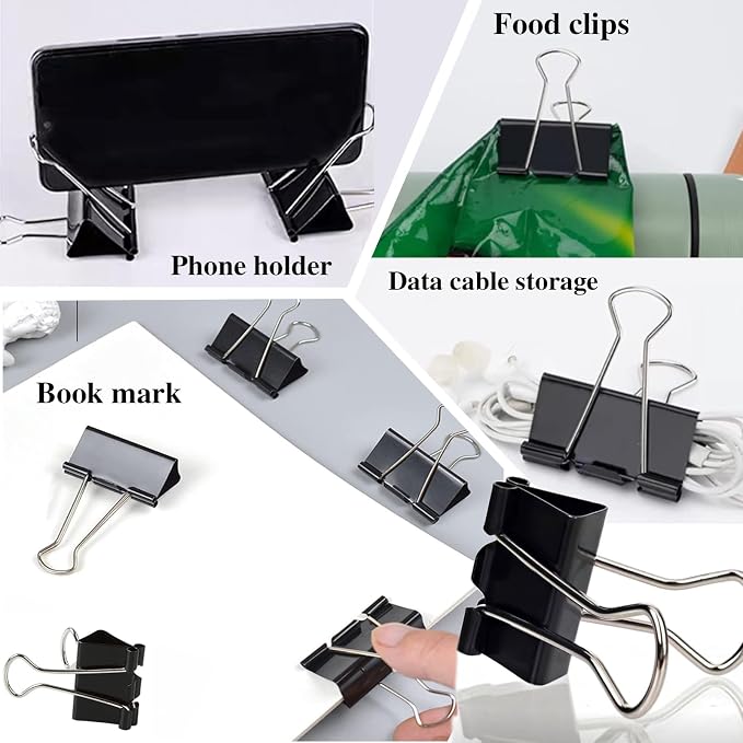 208 Pack Binder Clips Paper Clamps Assorted Size - Image 5
