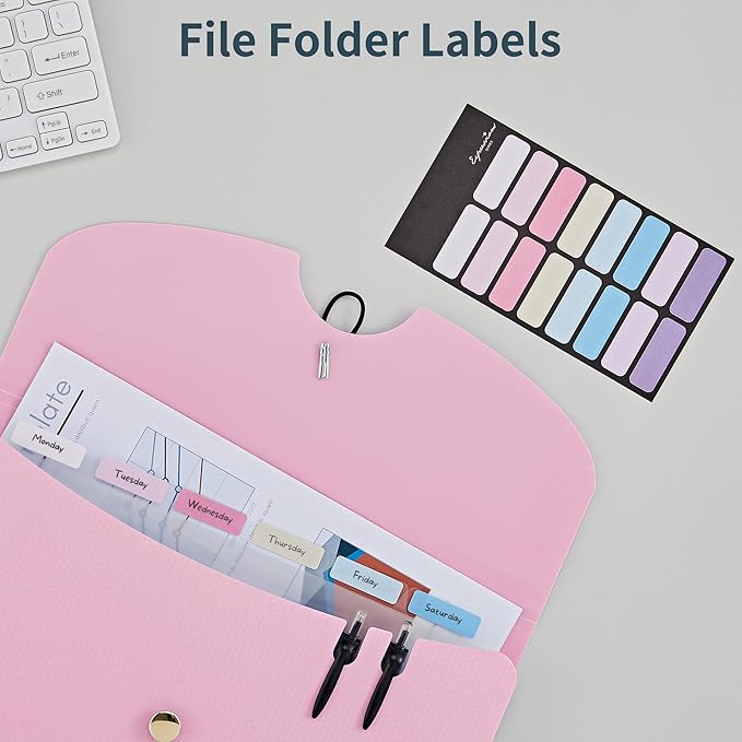 JARLINK 7 Pockets Expanding File Folder, A4 Size Accordion File Folders - Image 5