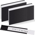 Realth C Channel Magnetic Label Holders 0.78" x 4" 30 Pack | Magnetic Name Plate by Realth