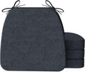 AAAAAcessories D-Shaped Chair Cushions, Machine-Washable Cover, Charcoal Gray by AAAAAcessories