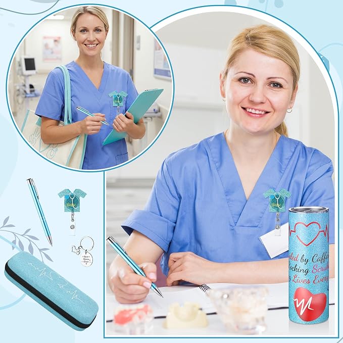 Sieral 7 Pcs Graduation Gifts for Women Nurse Appreciation Gifts Set Canvas - Image 7
