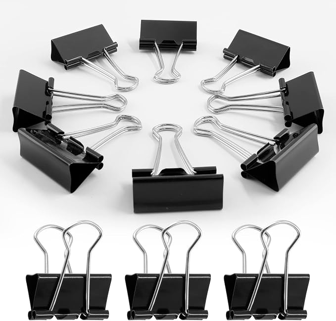 40 Pack Medium Binder Clips by Qjaiune