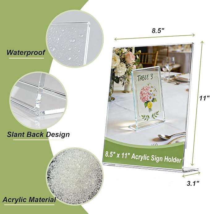 Acrylic Sign Stand Holder - Image 3
