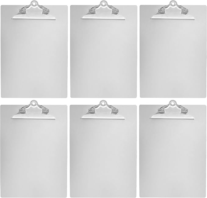 Amazon Basics Aluminum Clipboard, Letter Size, Standard Clip, Office Supplies by AmazonBasics