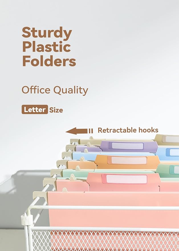 SortRax Plastic High Capacity Hanging File Folders, Side-Sealed Pocket - Image 3