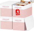 Large Closet Organizer Bins - 23 QT Collapsible Decorative Storage Boxes with by Criusia