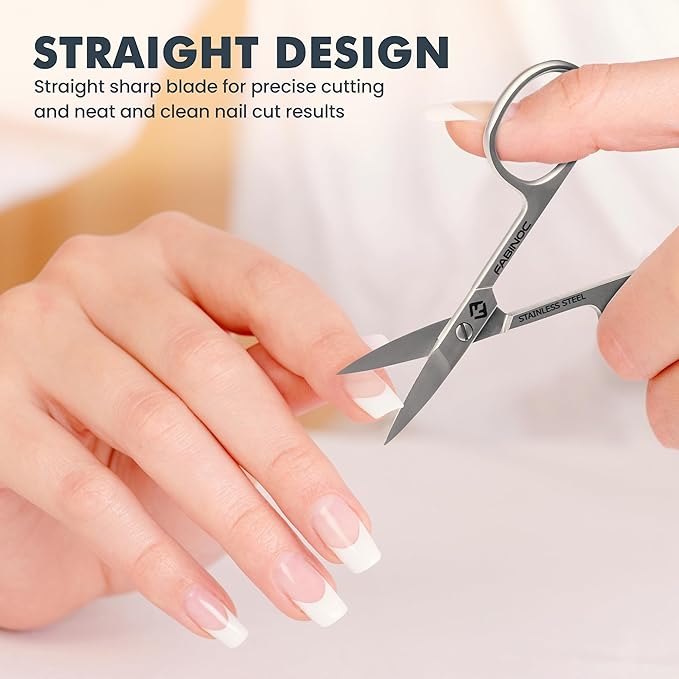 Straight Nail Scissors for Men & Women – German Quality Stainless Steel – Small - Image 7