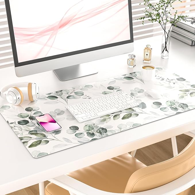 Colorful Star Large Mouse Pad, PU Leather Waterproof Desk Mat, Computer Gaming - Image 2
