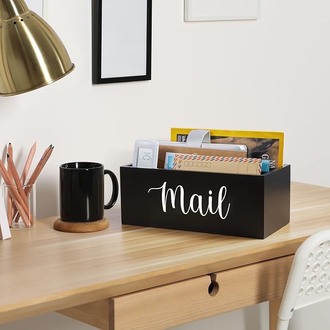 DRASTAR Mail Organizer Countertop, Wooden Mail Holder - Image 4
