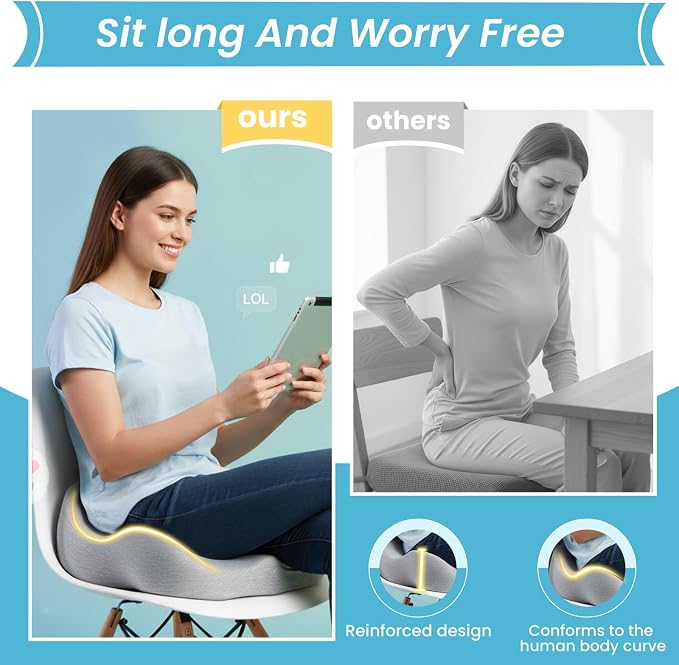 Seat Cushion, Ergonomic Chair Cushions - Image 4