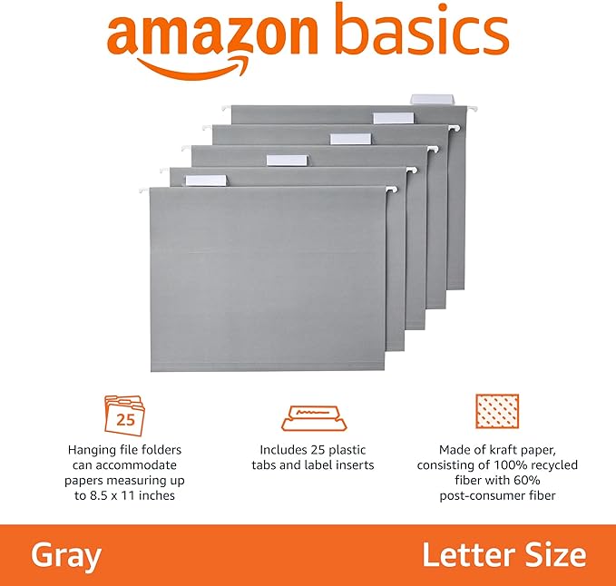 Amazon Basics Hanging File Folders - Image 2
