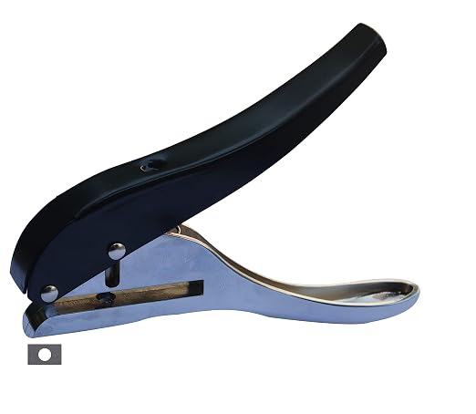 Metal Silver Hand-held 1/4 inch 6mm Round Heavy Duty Single Circle Hole Punch by Kucaa