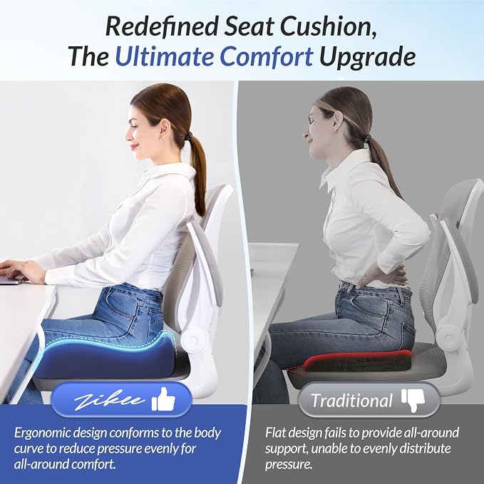 ZIKEE Pioneering Seat Cushion for Pressure Relief, Ergonomic Office Chair - Image 6