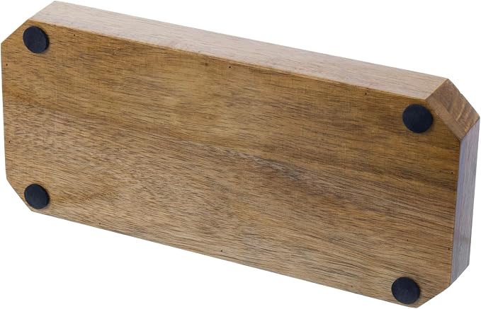 MyGift Premium Solid Acacia Wood Octagonal Desk Organizer Trays Office - Image 7