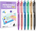 Four Candies 6Pack 0.5mm Black Ink Quick Dry Retractable Gel Pen Set, Cute by FourCandies