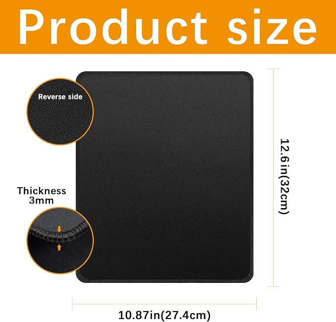 2 PCS Black Mouse pad Bulk - Image 2