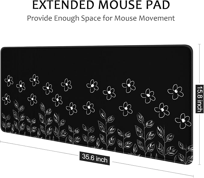Auhoahsil Desk Mat, Ultra Large Mouse Pad, XXL Gaming Mousepad, Pretty Desk Pad - Image 4