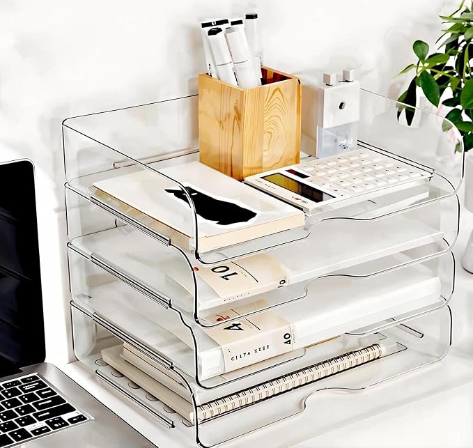 DCA Large Capacity Desk Organizer, 4 Tier Paper Organizer, File Organizer - Image 4