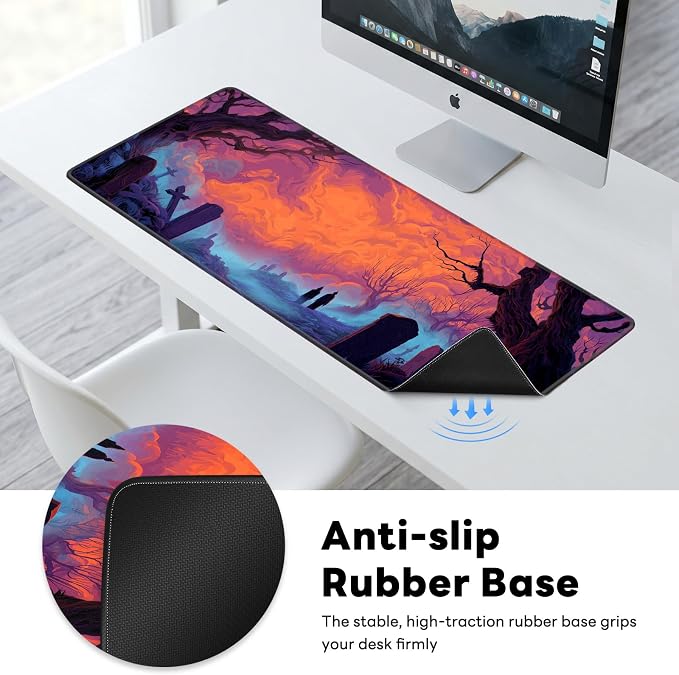 Desk Mat, Big Desk Pad, 31.5x11.8 Inches Extended Big Gaming Mouse Pad - Image 6