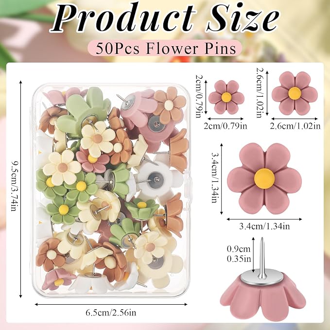 Dispowreath 50 Pcs Flower Push Pins - Image 2