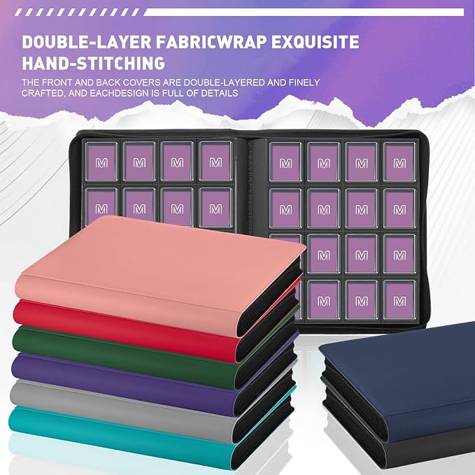 16 Pocket Toploader Binder, Holds 640 Top Loaders, Top Loader Binder - Image 5