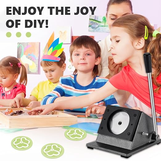 1.457" Button Paper Cutter Button Punch Graphic Punch Cutter - Image 8