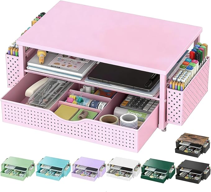 Spacrea Desk Organizer and Accessories, Computer Monitor Stand Riser by Spacrea