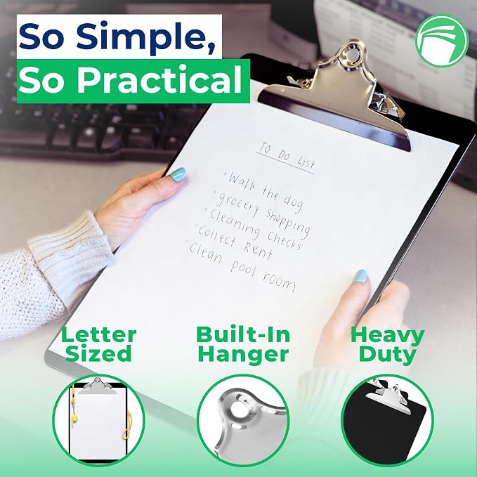 Black Plastic Clipboards Multipack - Image 5
