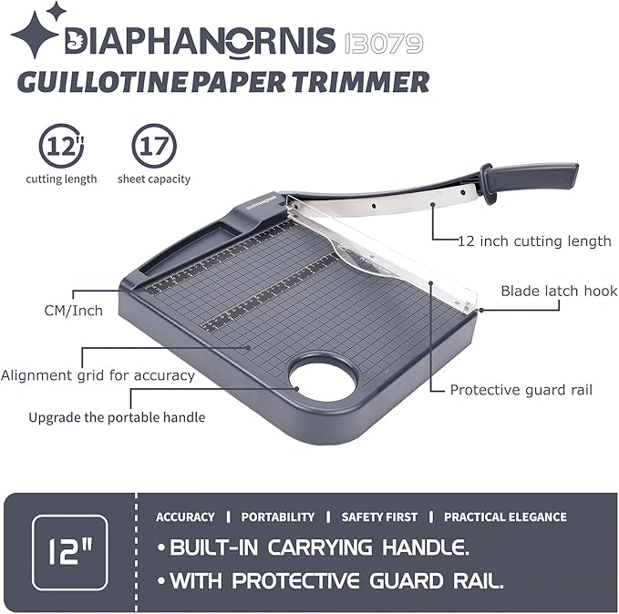 12" Paper Cutter, Precision Cut - Image 5