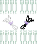 28 Pcs Silicone Cable Ties Reusable, Computer Cords by Ortarco